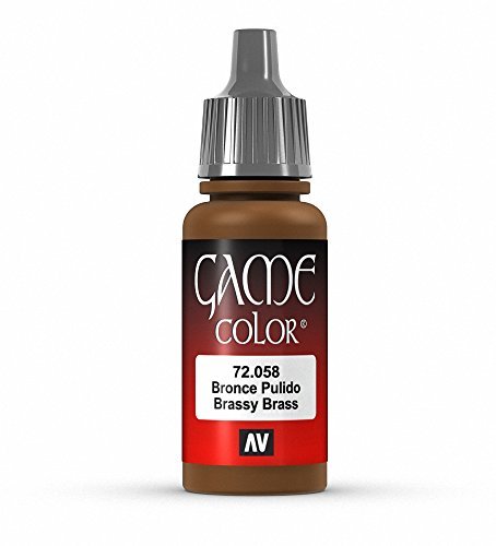 Vallejo Game Color Brassy Brass Paint, 17ml