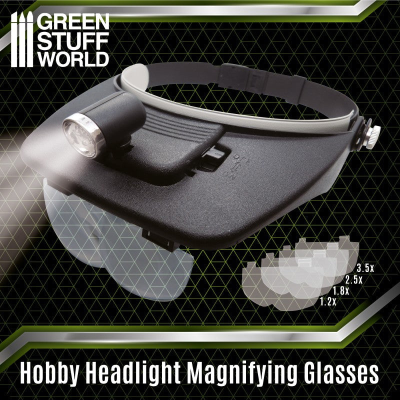 Green Stuff World for Models & Miniatures Headlight Magnifying Glasses 2385