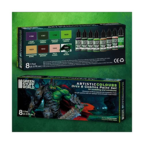 Green Stuff World for Models & Miniatures Paint Set - Orcs and Goblins 10124