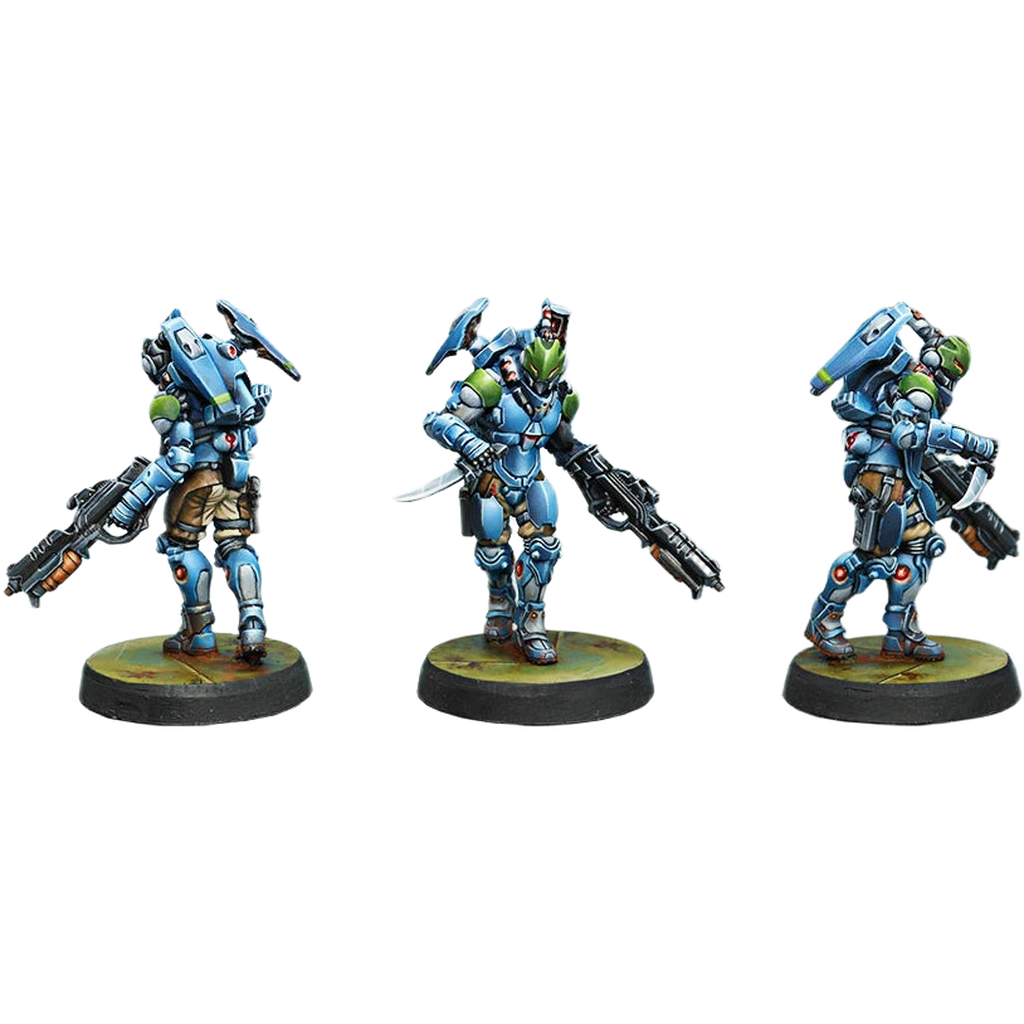 PanOceania: Akal, Sikh Commandos (Spitfire) (Custom Painted) (Assembled)