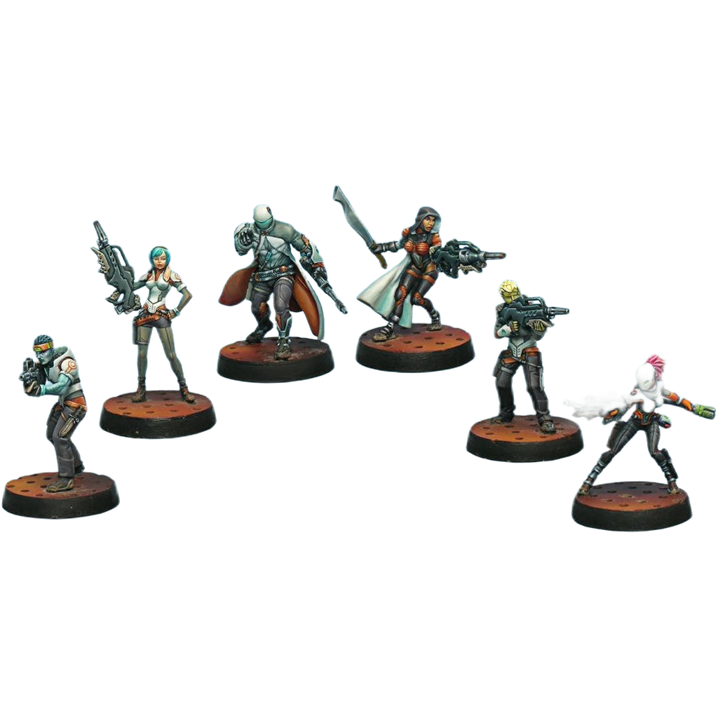 Nomads: Bakunin Jurisdictional Force (Nomads Sectorial Starter Pack) (6) (Custom Painted) (Assembled)
