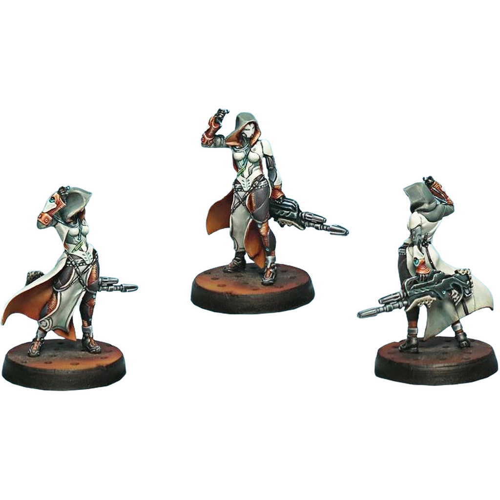 Nomads: Reverend Custodiers (Hacker, Combi Rifle + Marker) (1) (Unpainted) (Assembled)