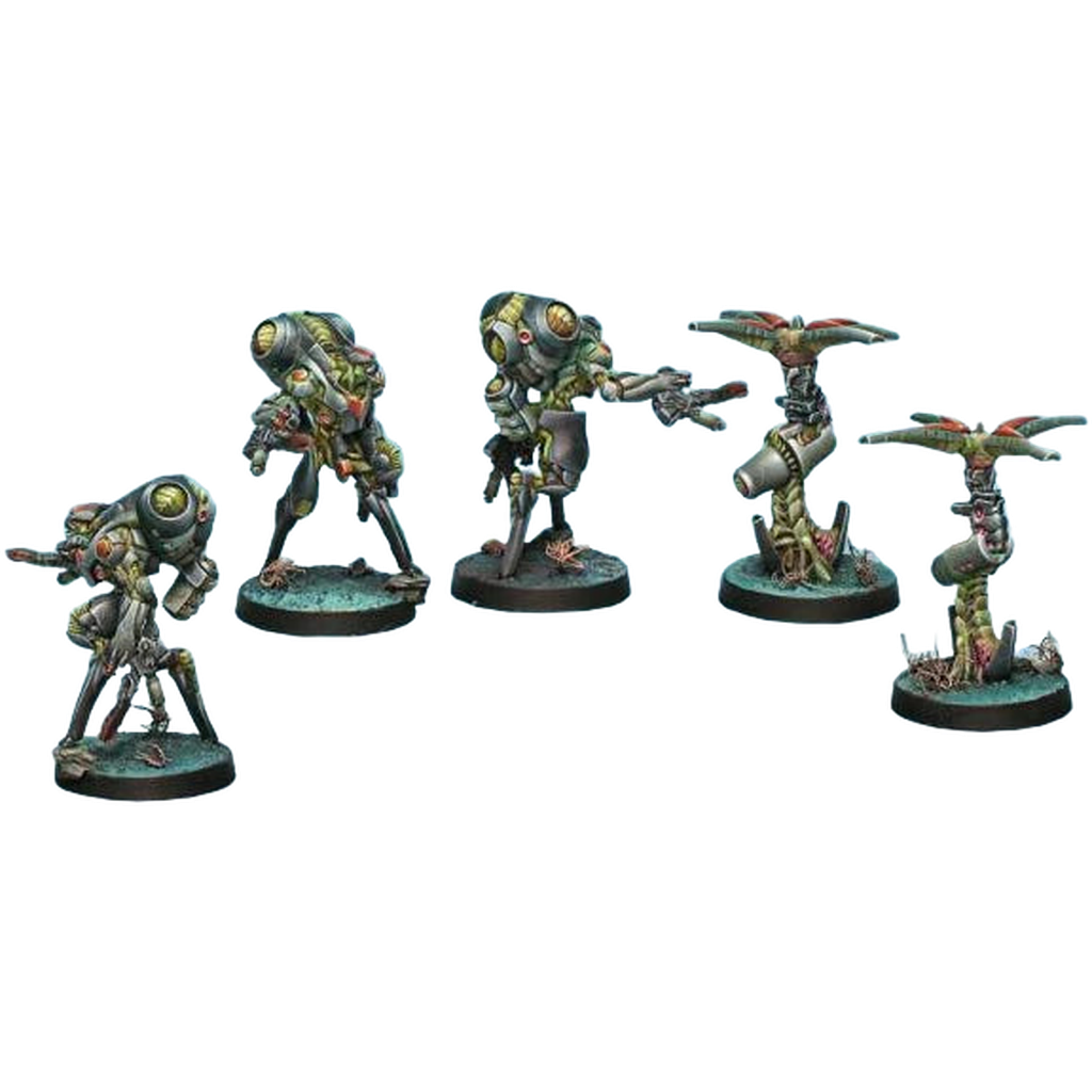 Combined Army: Ikadron Batroids and Ímetron (Baggage; AI Beacon) (2) (Unpainted) (Assembled)