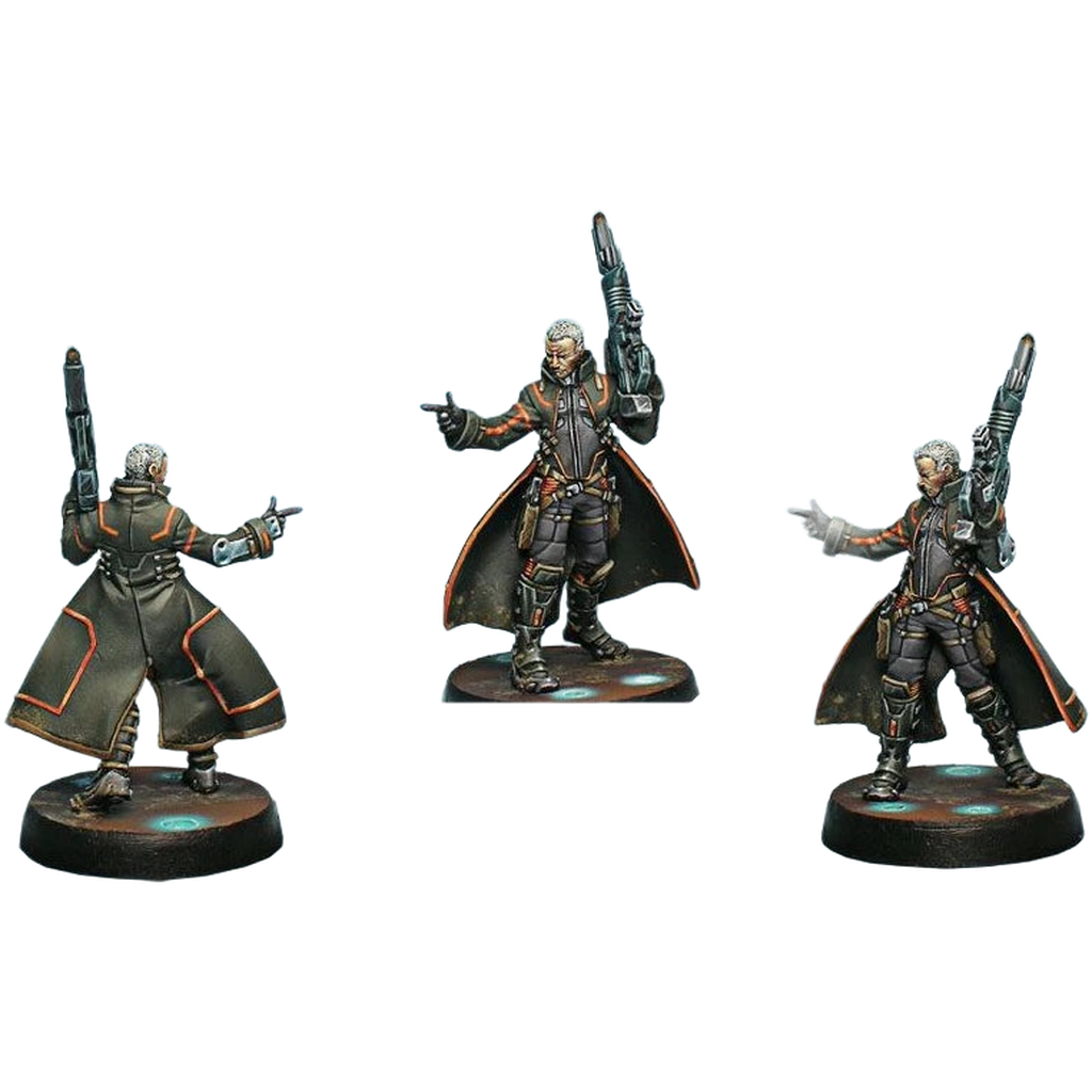 Mercenaries: Father Lucien Sforza, Authorized Bounty-Hunter (Viral Rifle + ADHL) (Custom Painted) (Assembled)