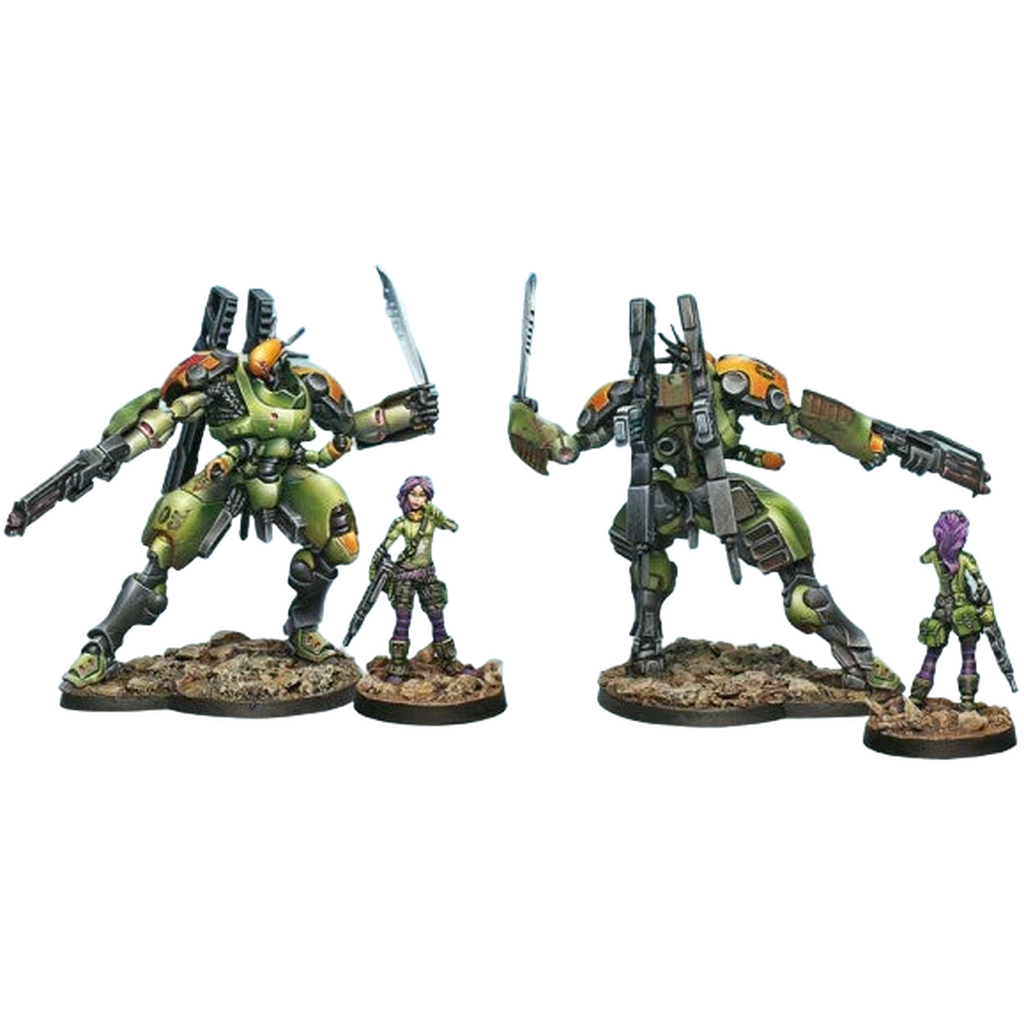 Mercenaries: Scarface (2 MK12, Panzerfaust), Cordelia (Engineer) (Unpainted) (Assembled)