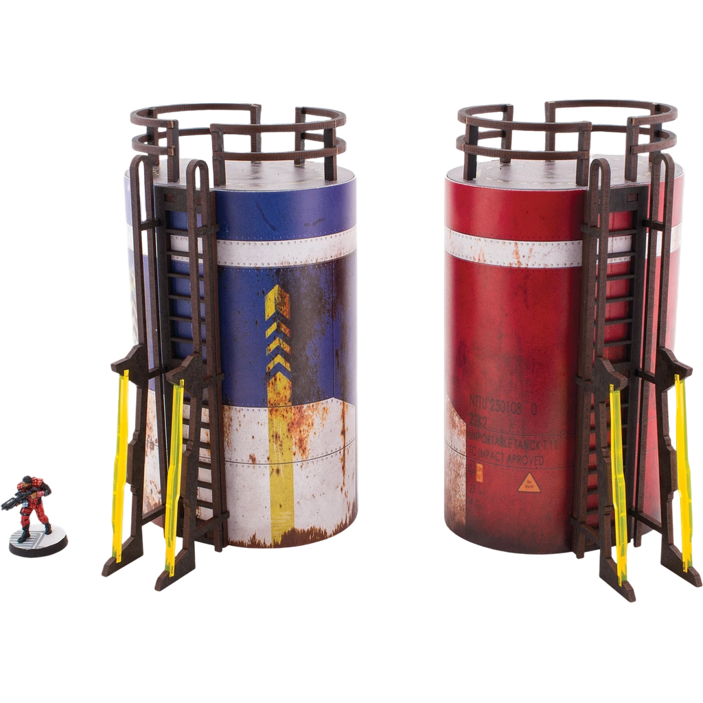 Industrial Silos (Custom Painted) (Assembled)