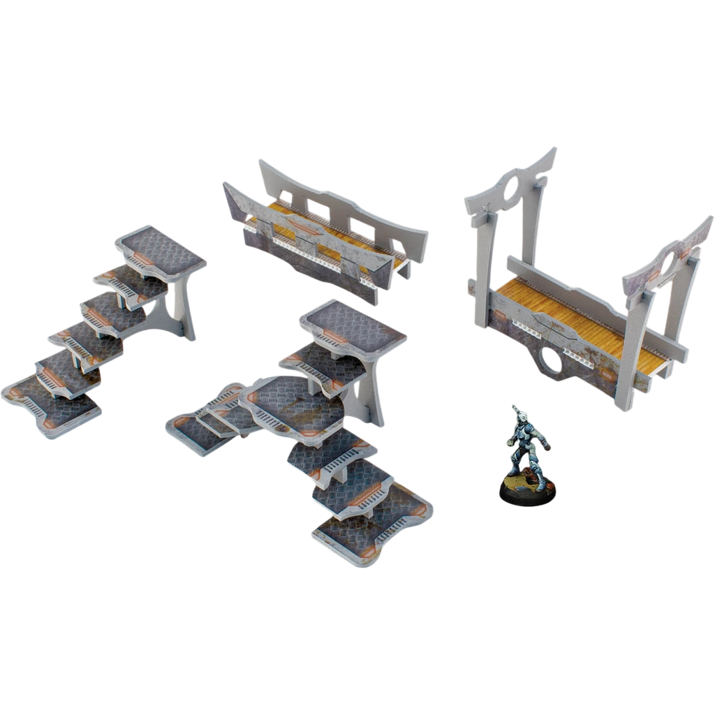 Bridge and Stairway Set (Custom Painted) (Assembled)