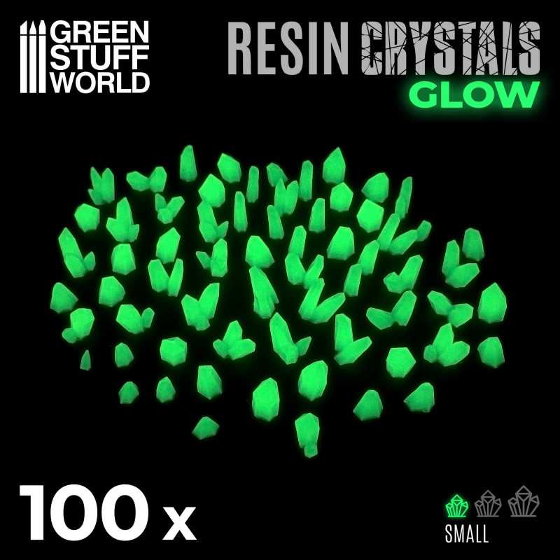 Green Stuff World for Models and Miniatures – Green Glow Resin Crystals – Small 10385