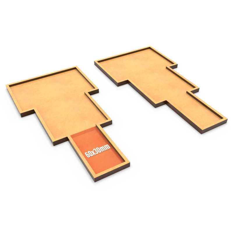 Green Stuff World for Models & Miniatures MDF Movement Trays Wedge Formation 12654