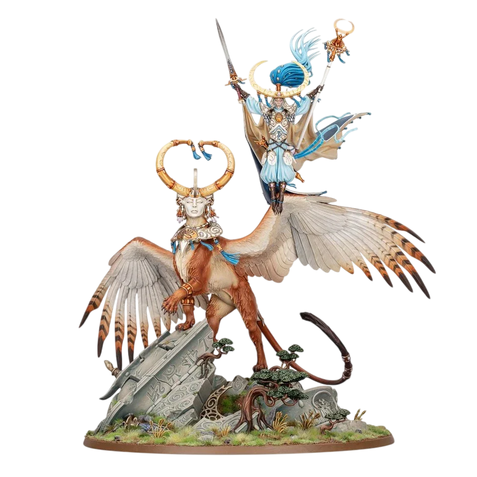 Archmage Teclis and Celennar, Spirit of Hysh (Unpainted) (Assembled)