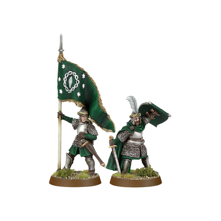 Arnor Captain and Standard Bearer (Custom Painted) (Assembled)