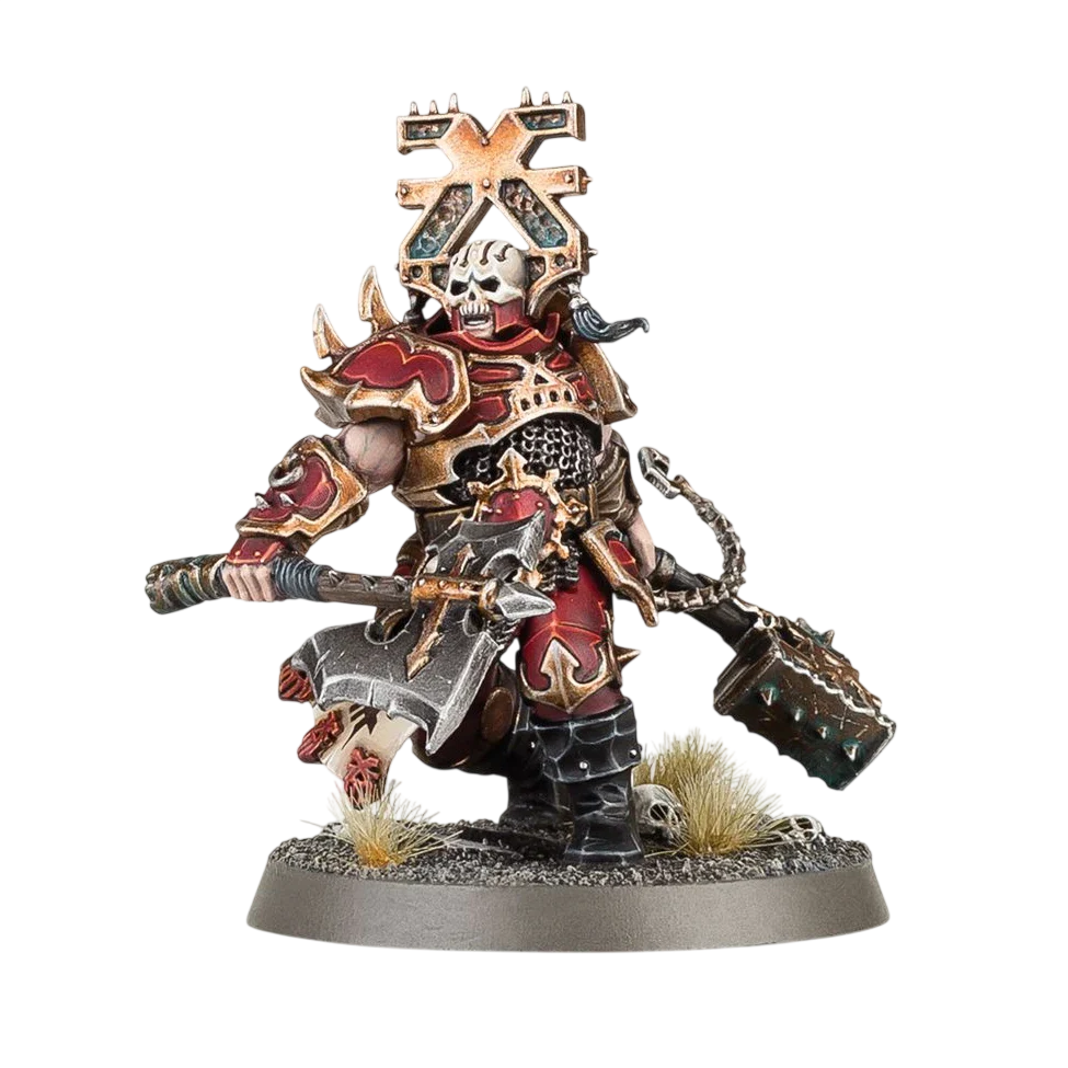 Aspiring Deathbringer with Goreaxe and Skullhammer (Custom Painted) (Assembled)