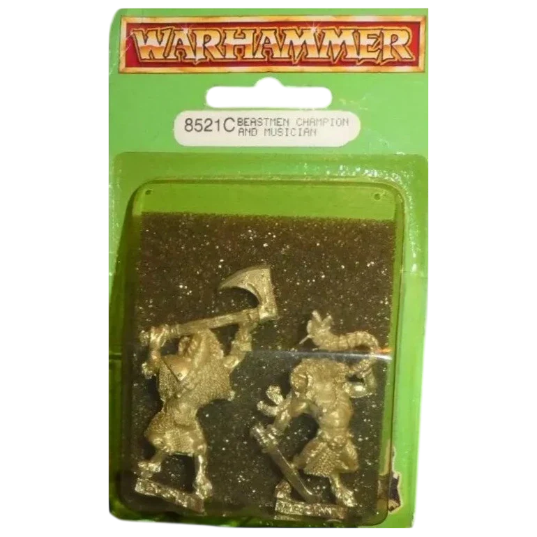 Beastmen Champion and Musician (Custom Painted) (Assembled)