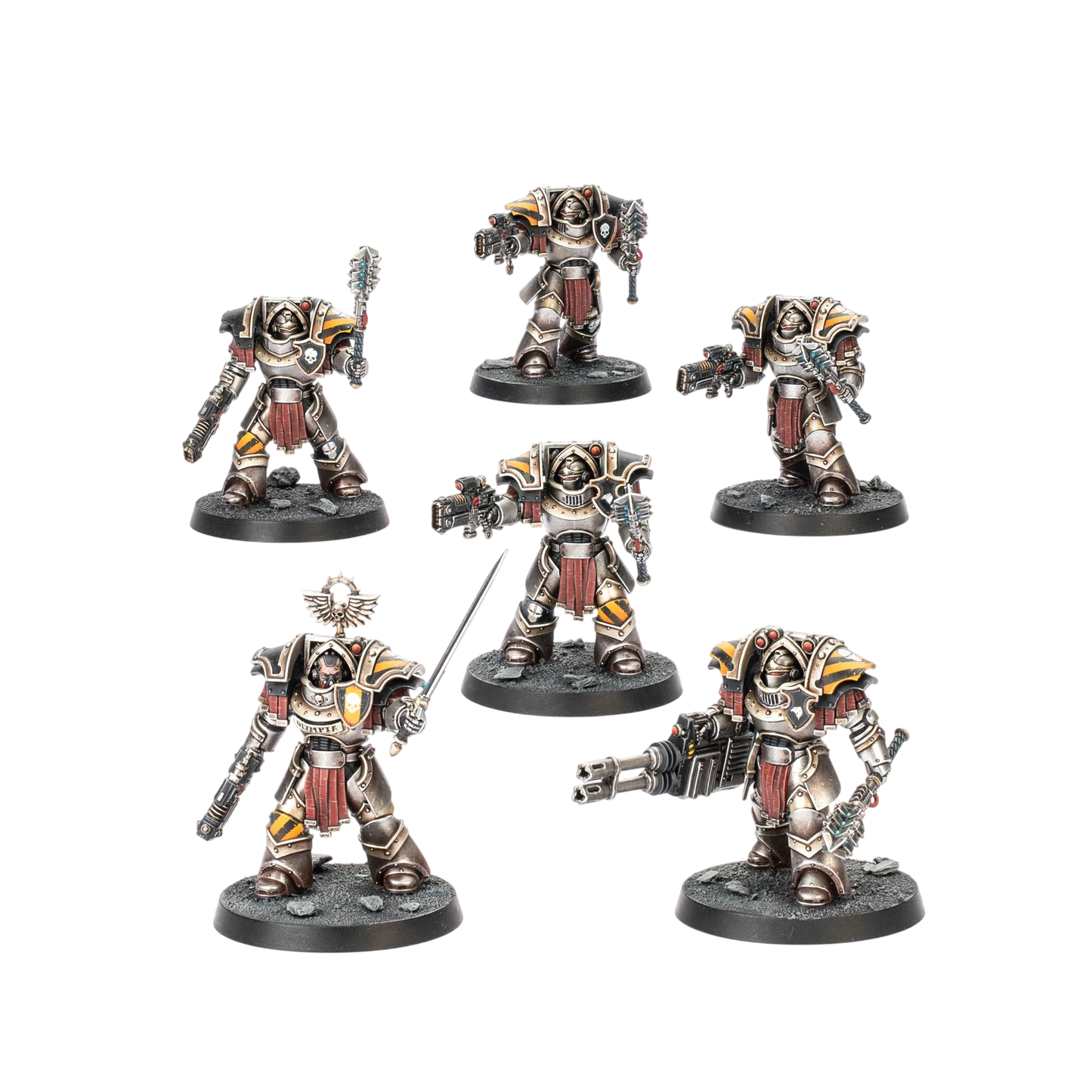 Cataphractii Terminators with Volkite Chargers (Custom Painted) (Assembled)