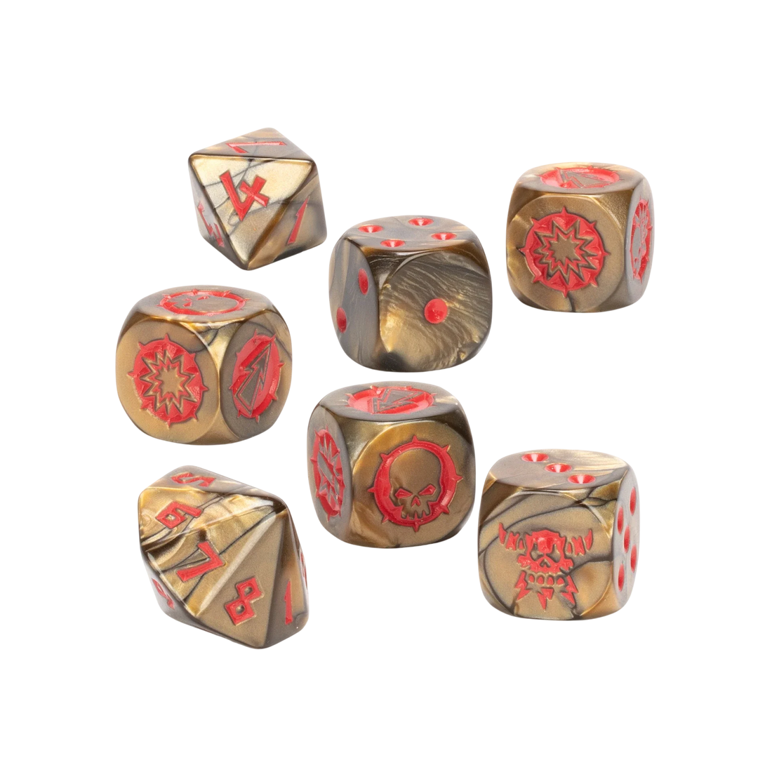 Chaos Dwarf Blood Bowl Team - Dice Set (New in Box)