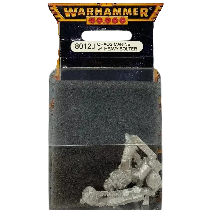 Chaos Marine with Heavy Bolter (Custom Painted) (Assembled)