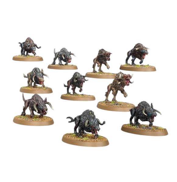 Chaos Warhound (Unpainted) (Assembled) from Age of Sigmar