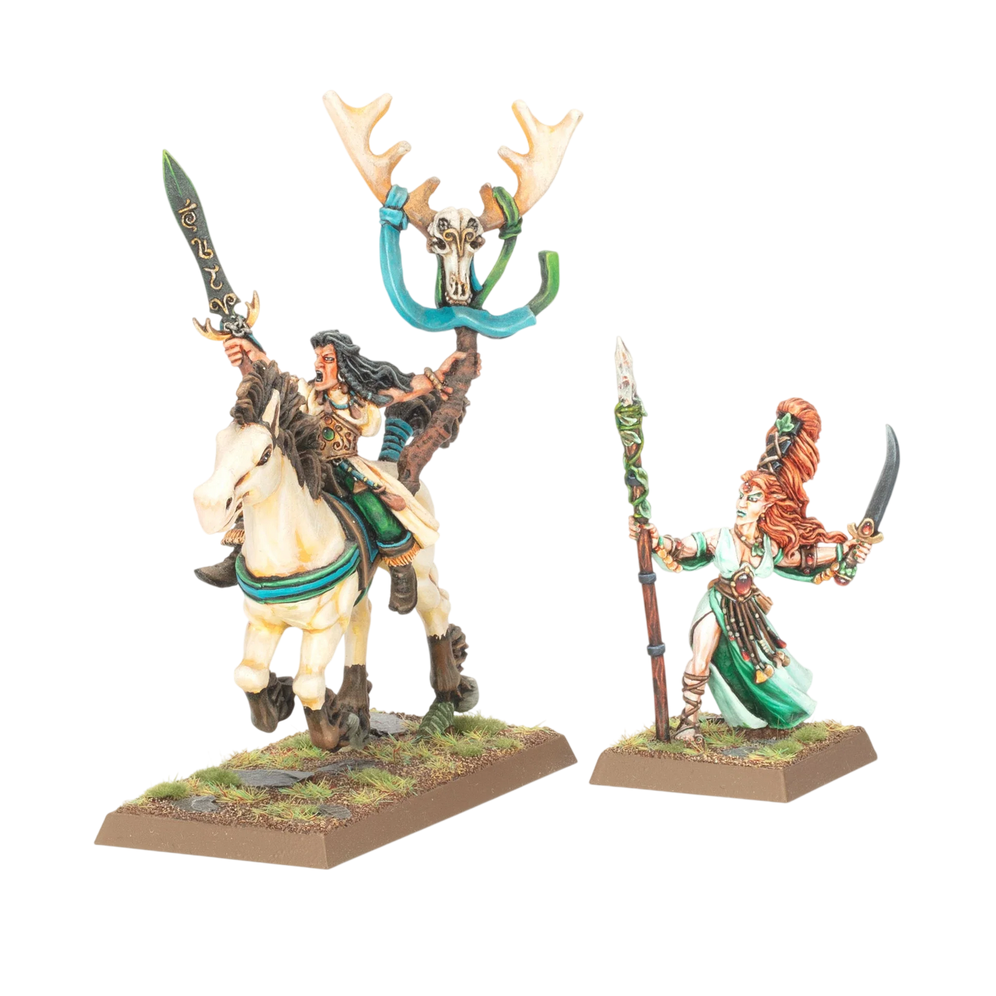 Classic Wood Elf Mages (Custom Painted) (Assembled) from Warhammer: The Old World