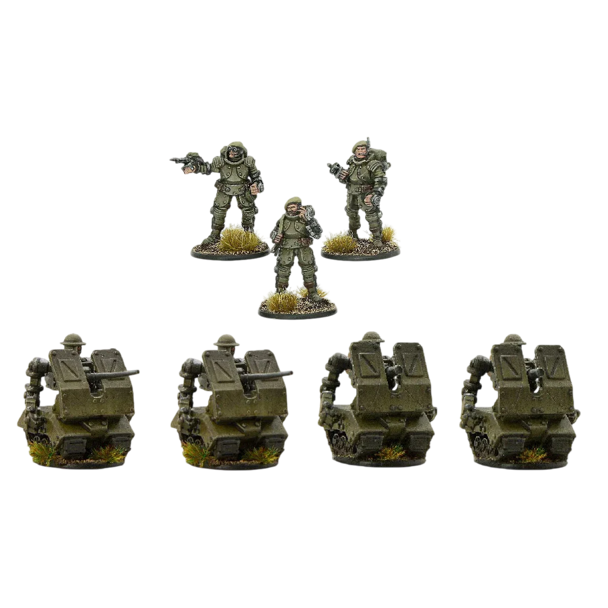 Commonwealth Support Platoon (Custom Painted) (Assembled)