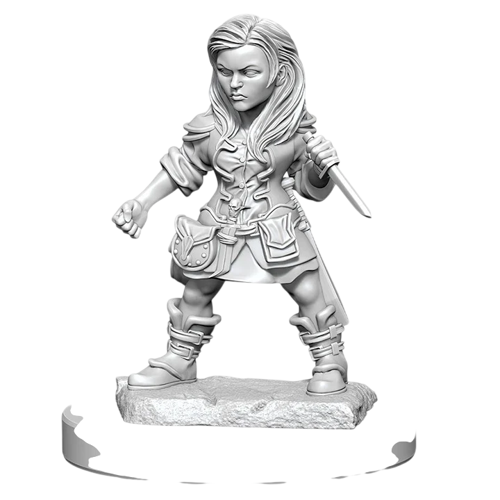 D&D Nolzur's Marvelous Miniatures: Halfling Female Rogue (Unpainted)