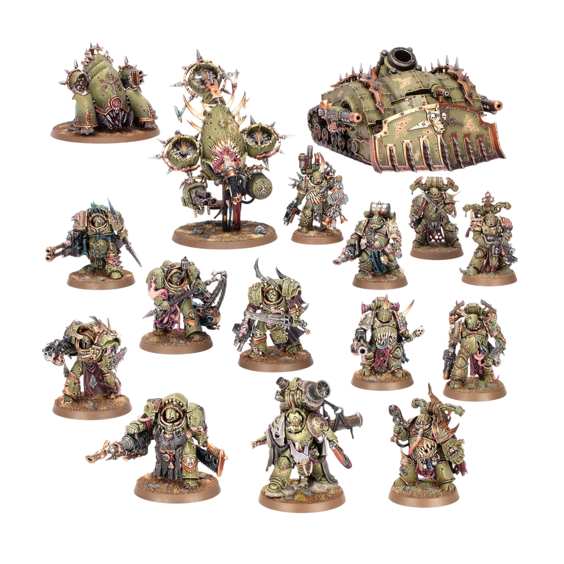 Death Guard Battleforce: Poxwrought Vector (Custom Painted) (Assembled)