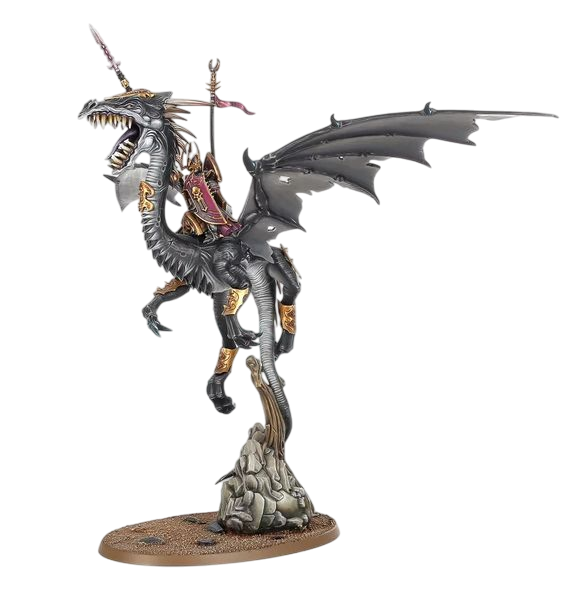 Dreadlord on Black Dragon (Unpainted) (Assembled)