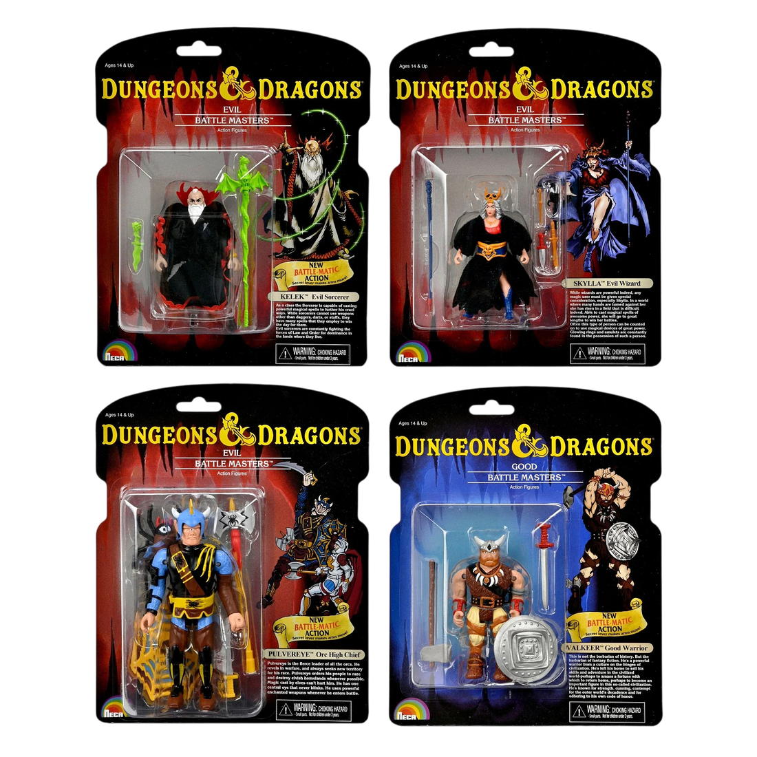 Dungeons & Dragons: Lost Wave 4" Scale Action Figures 4 Pack (New in Box)