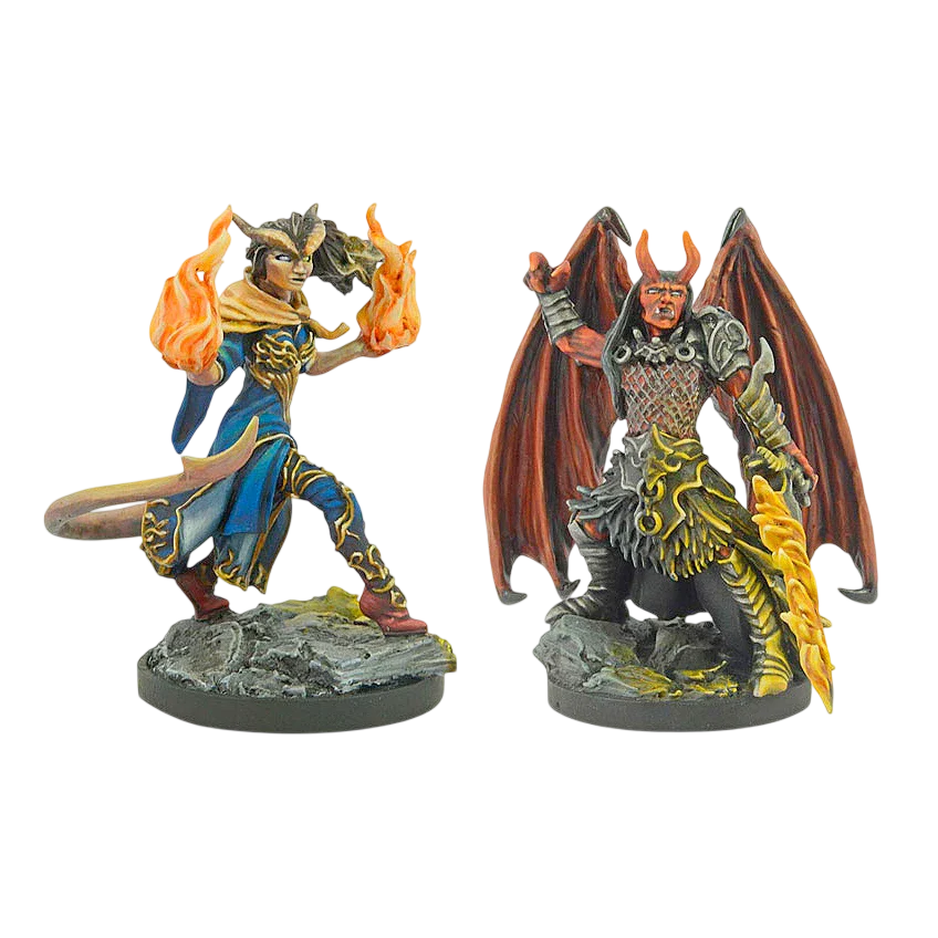 Farideh, Tiefling Warlock (Custom Painted)
