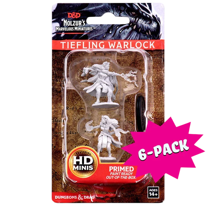 Female Tiefling Warlock (Bundle of 6) (Unpainted)