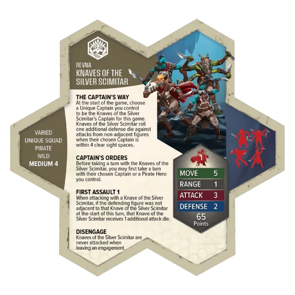 Knaves of the Silver Scimitar Custom Painted Miniatures' Army Card From Heroscape Master Set: Age of Annihilation on Wargame Trader