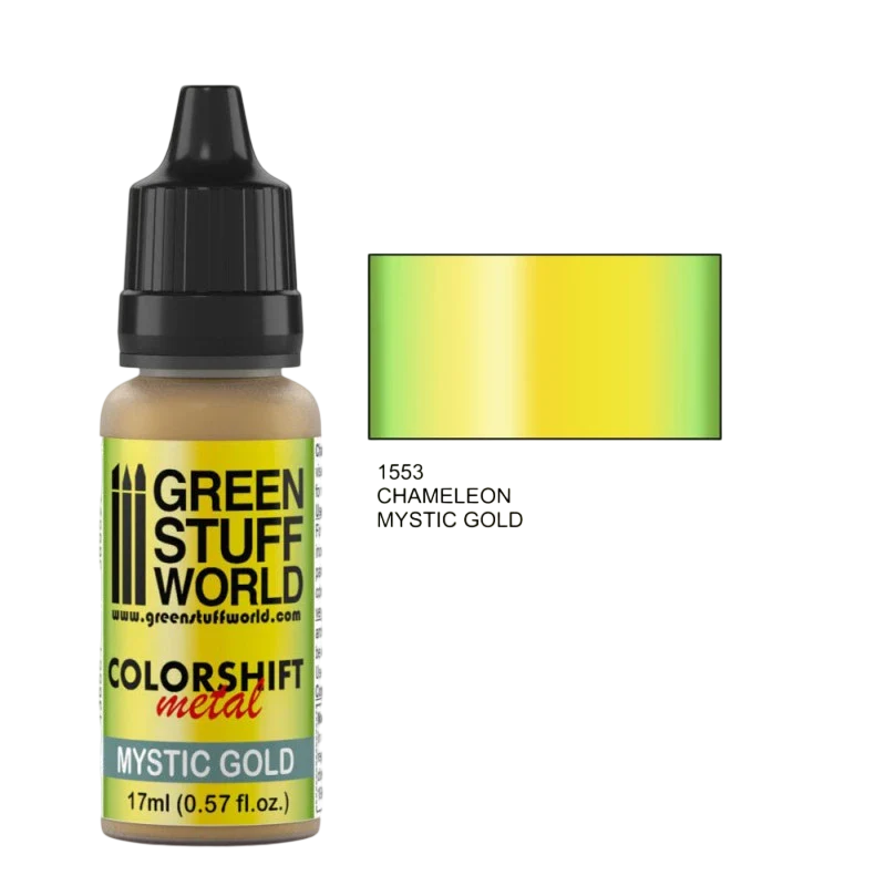 Green Stuff World - Chameleon Metal Paint Mystic Gold 1553 for Models and Miniatures