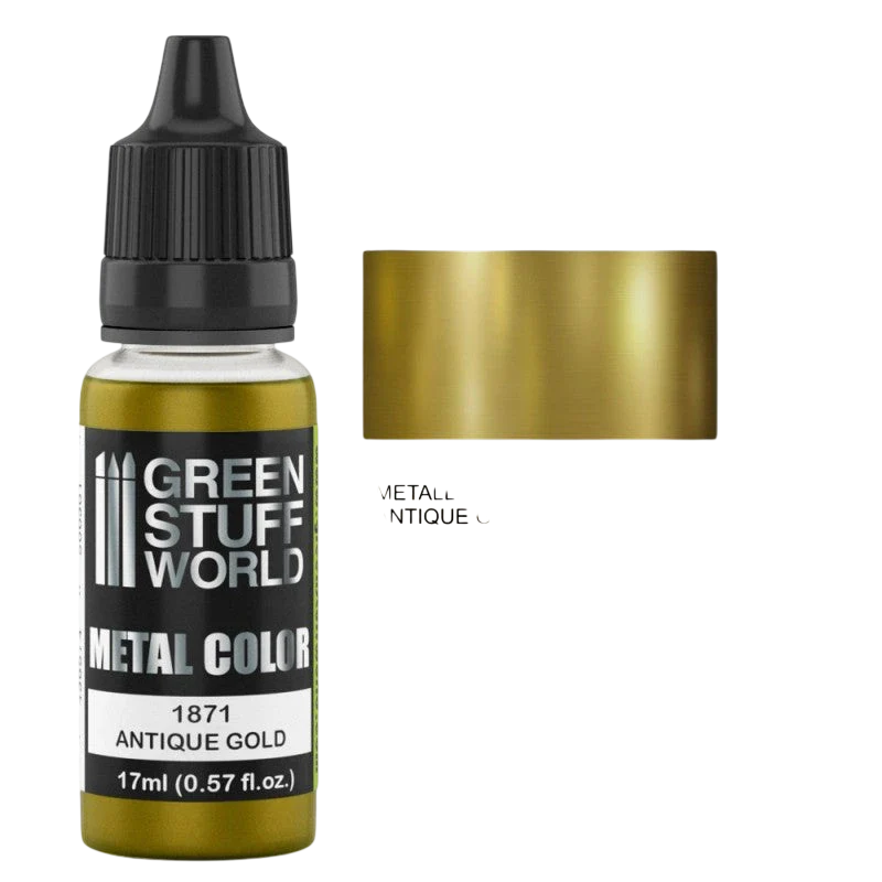 Green Stuff World - Metallic Paint Antique Gold 1871 for Models and Miniatures