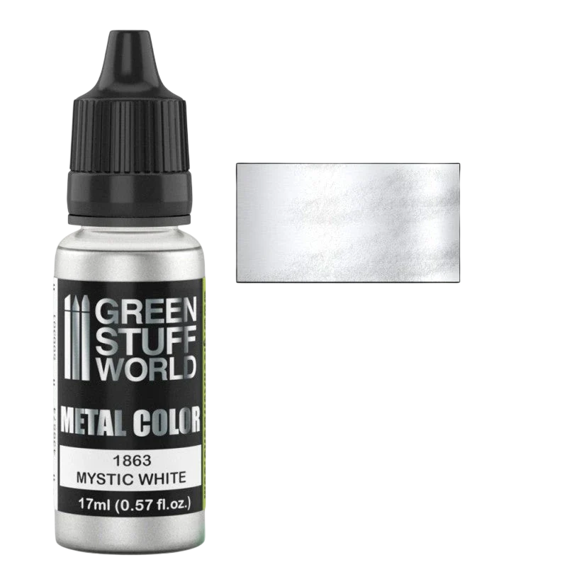 Green Stuff World - Metallic Paint Mystic White 1863 for Models and Miniatures