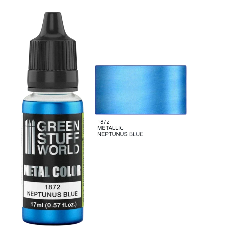 Green Stuff World - Metallic Paint Neptunus Blue 1872 for Models and Miniatures