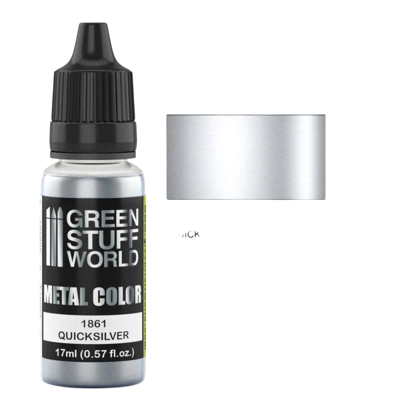Green Stuff World - Metallic Paint Quicksilver 1861 for Models and Miniatures