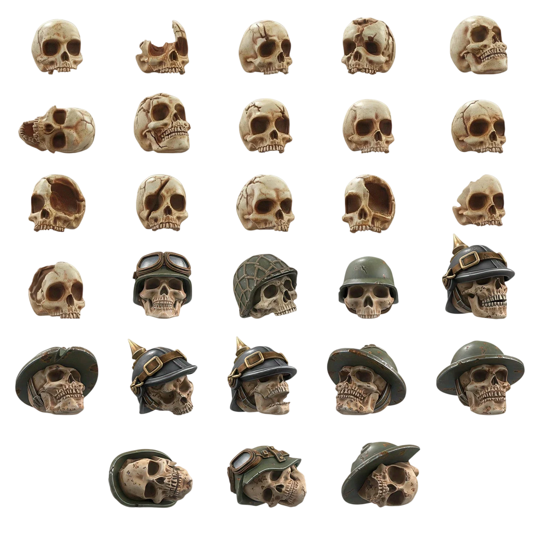 Green Stuff World 1000x Battlefield Resin Skulls 1:48-1:35 Wargaming and Modeling