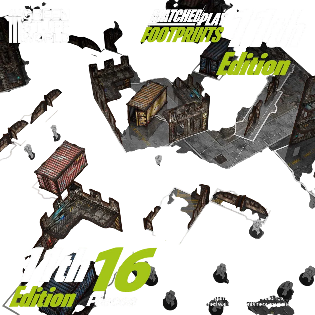 Green Stuff World 11th Edition Glasspack Footprints 40k compatible - Wargaming