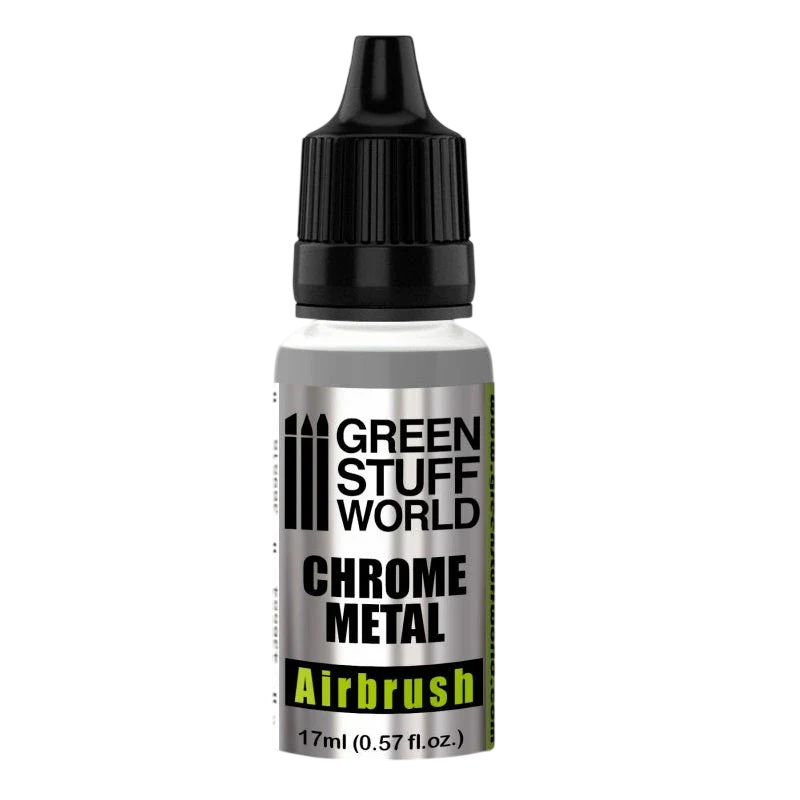 Green Stuff World Chrome Metal Airbrush Paint for Models and Miniatures 2455