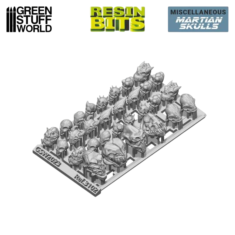 Green Stuff World Diorama Accessories Alien Skull Set Resin Kit Molded 3102