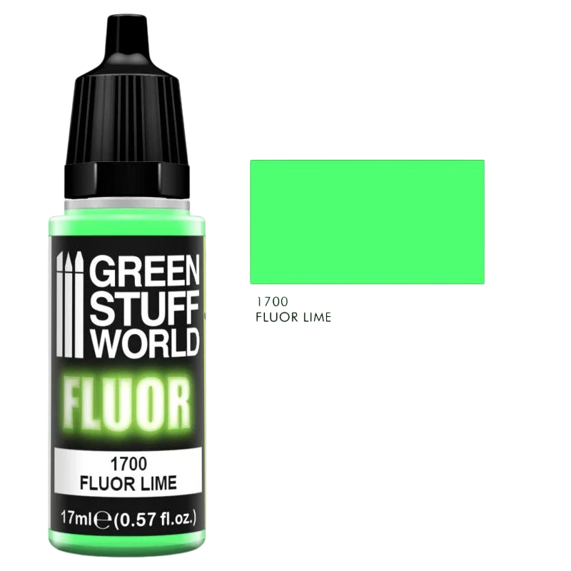 Green Stuff World – Fluorescent Acrylic Paint Lime 1700 for Models and Miniatures