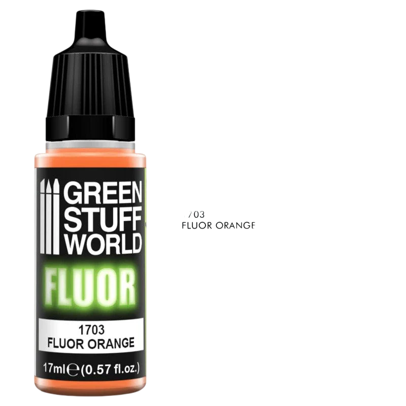 Green Stuff World – Fluorescent Acrylic Paint Orange 1703 for Models and Miniatures