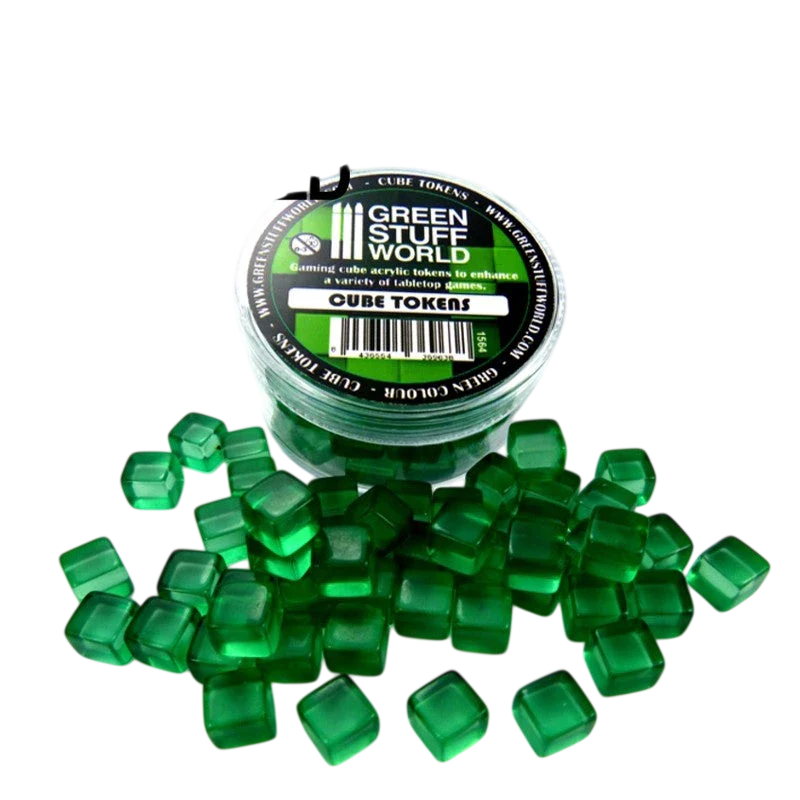 Green Stuff World Green Cube tokens 1564