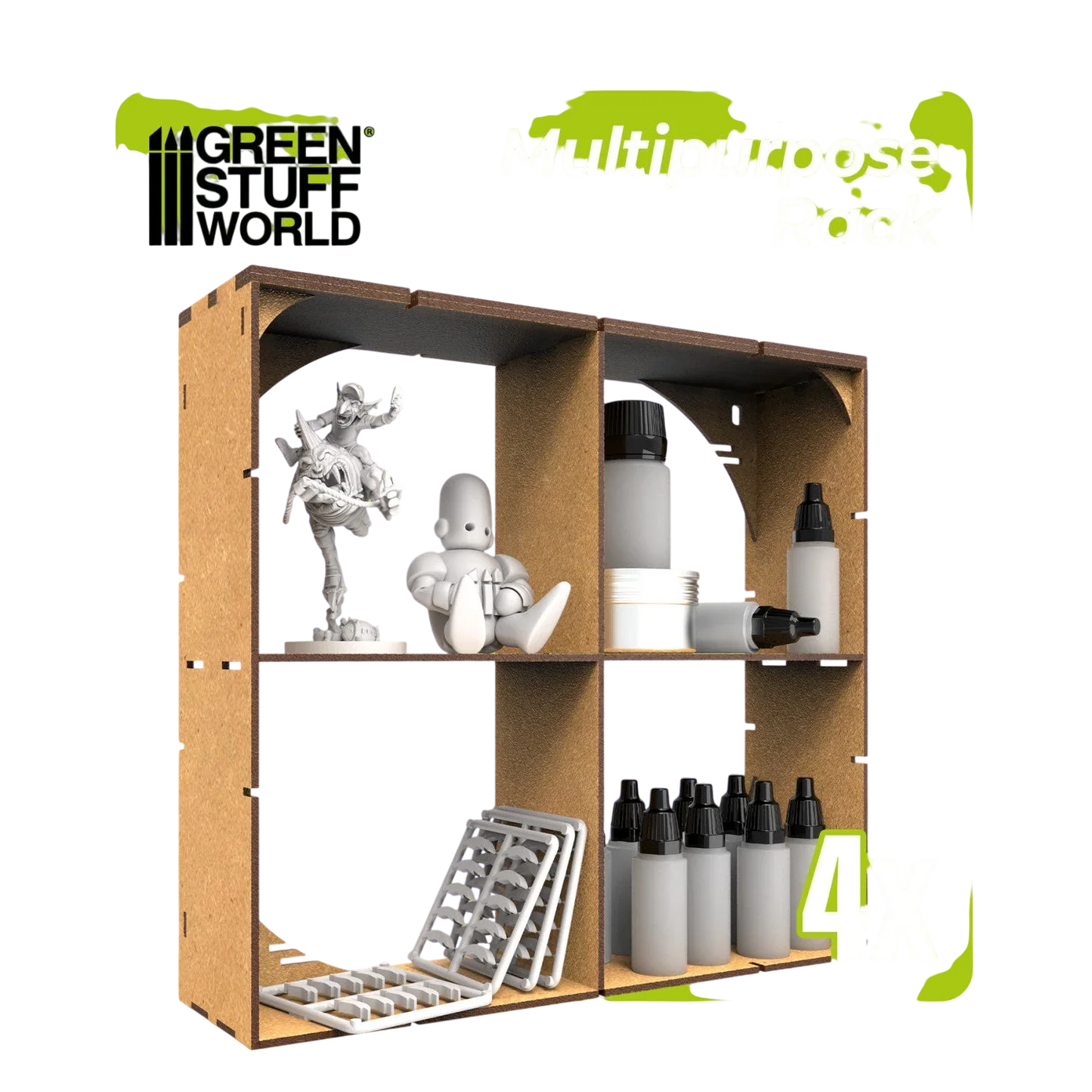 Green Stuff World MDF Multipurpose Rack x4