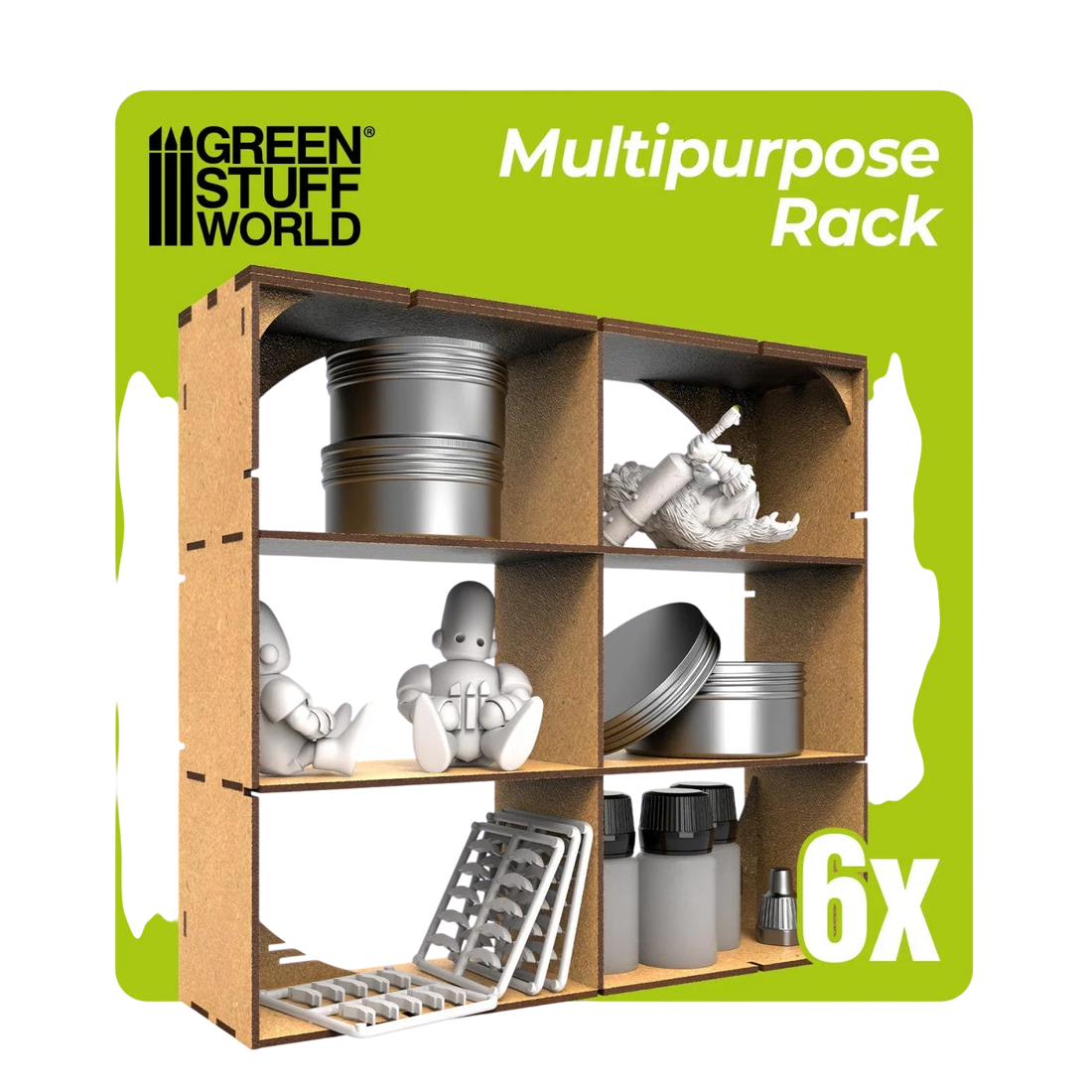 Green Stuff World MDF Multipurpose Rack x6