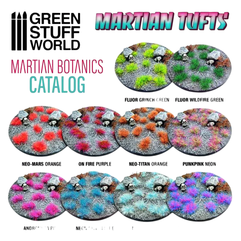 Green Stuff World Martian Fluorescent Tufts Neo-Titan Orange 10680