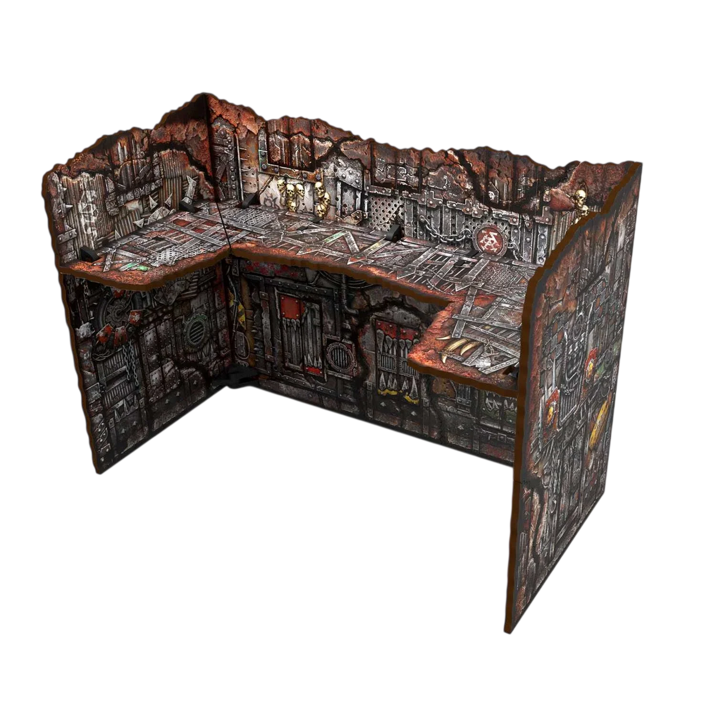 Green Stuff World Matched Play Pre-Painted Foldable U-shaped Ruin - Orks - Wargaming
