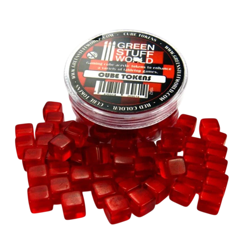 Green Stuff World Red Cube tokens 1562
