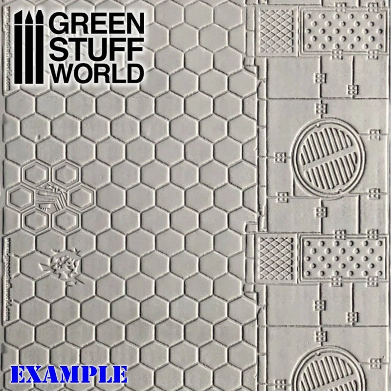 Green Stuff World Rolling Pin Hexagons For Modeliing and Dioramas 1160