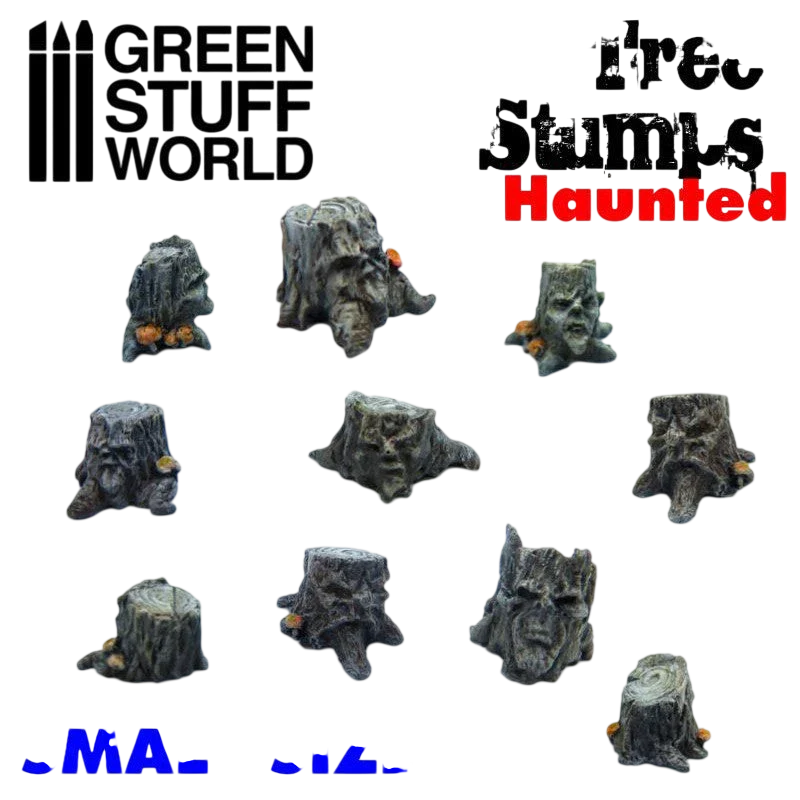 Green Stuff World Small Haunted Tree Stumps 1686