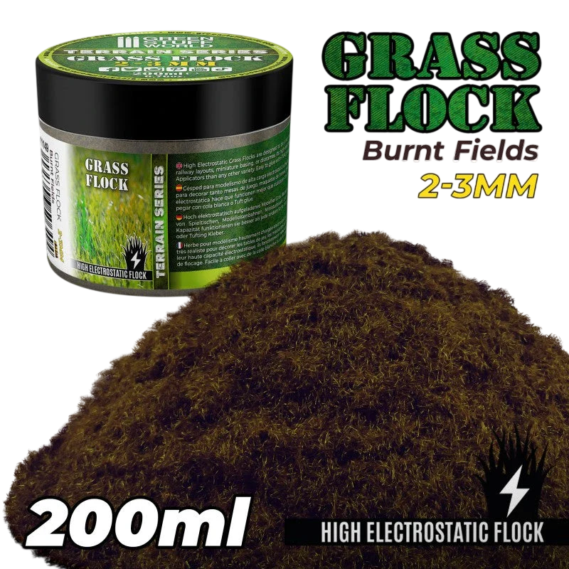 Green Stuff World Static Grass Flock 2-3mm - Burnt Fields - 200 ml 11149